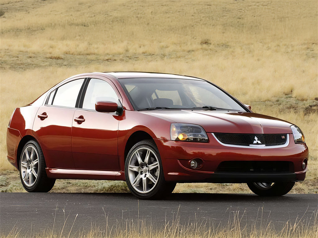 Mitsubishi Galant 2004-2012 Matte Black Pillar Trim