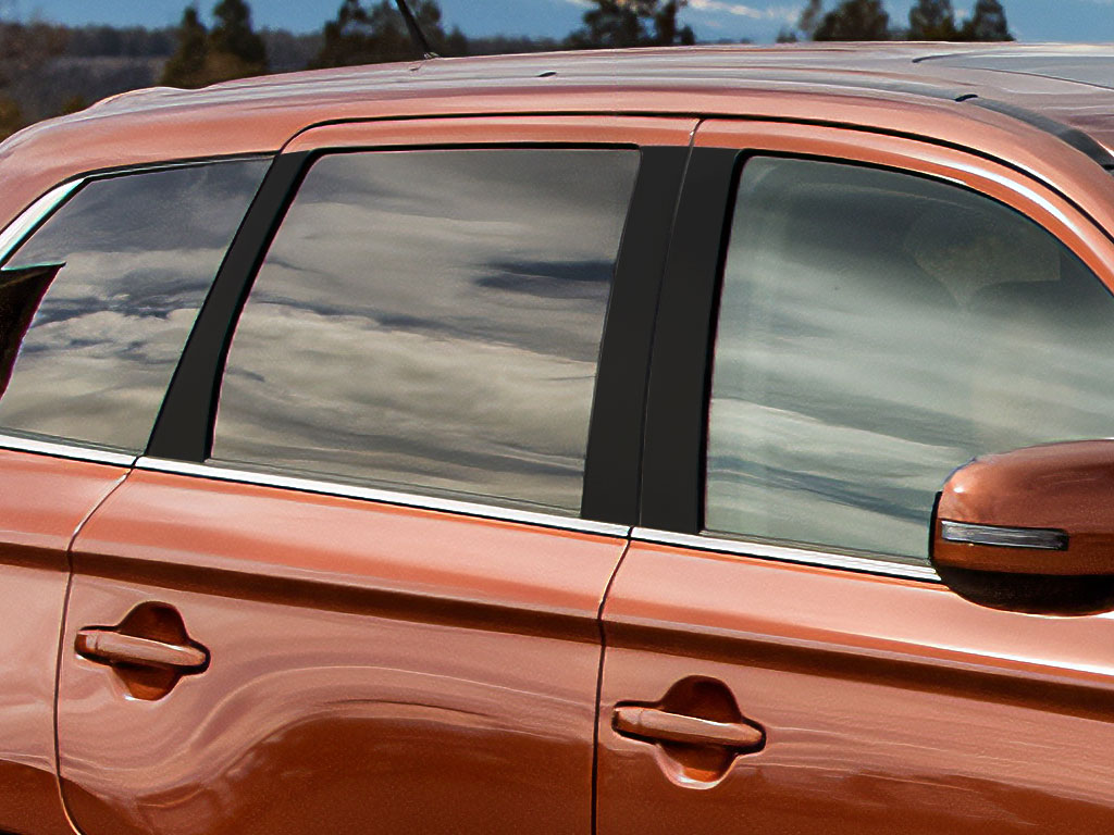 Mitsubishi Outlander 2007-2013 Matte Black Pillar Trim Diagram