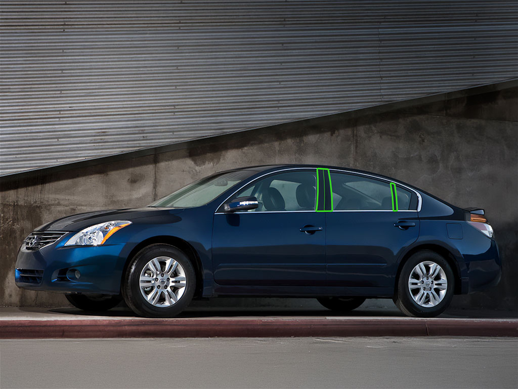 Nissan Altima 2007-2012 Sedan Pillar Post Trim Installation Location