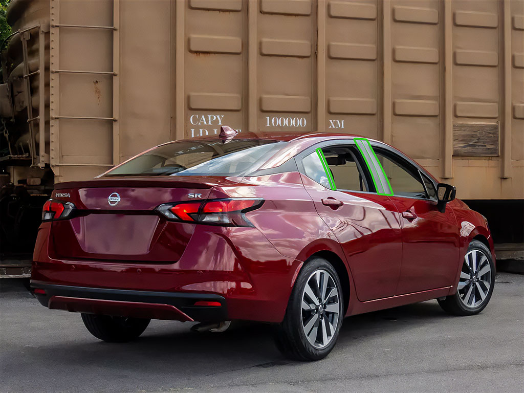 Nissan Versa 2012-2019 Sedan Pillar Post Trim Installation Location