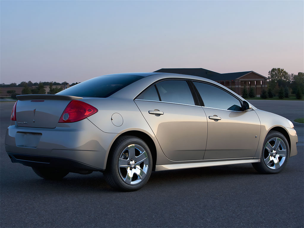 Pontiac G6 2005-2010 Sedan Brushed Aluminum Black Pillar Trim