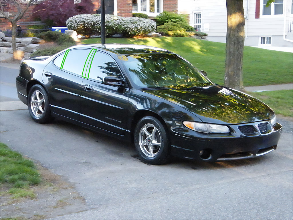 Pontiac Grand Prix 1997-2003 Coupe Pillar Post Trim Installation Location