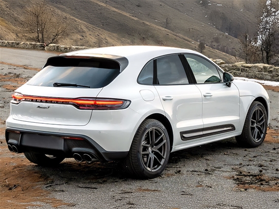 Porsche Macan 2022-2023 Brushed Aluminum Black Pillar Trim