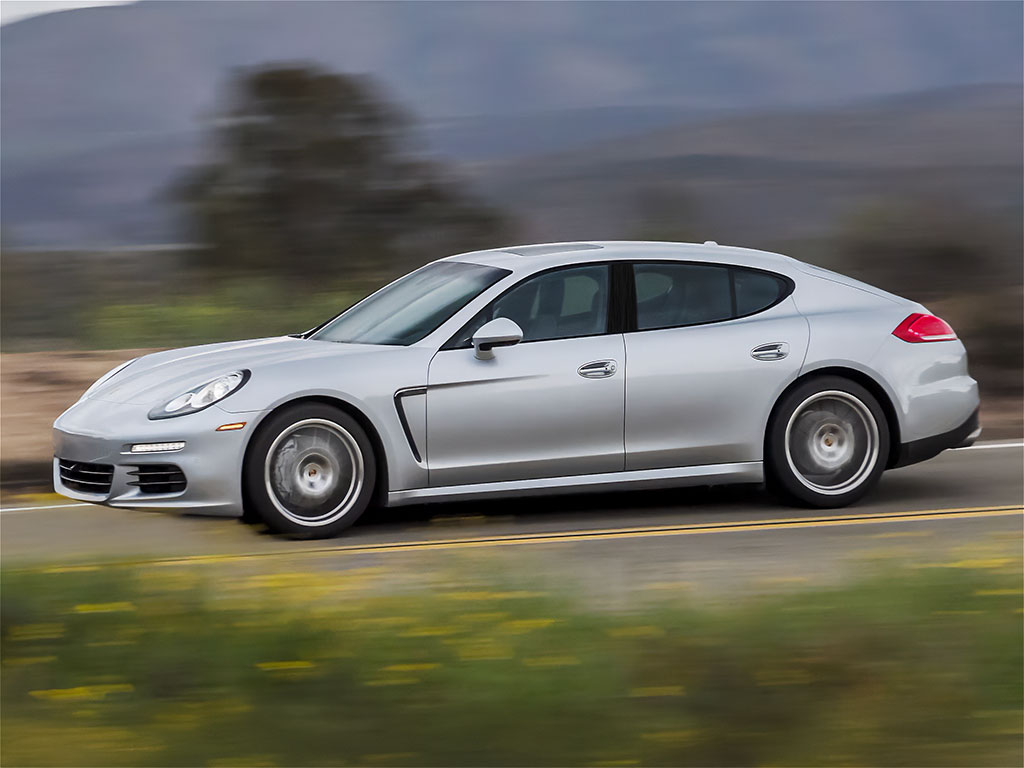 Porsche Panamera 2010-2016 Brushed Aluminum Black Pillar Trim