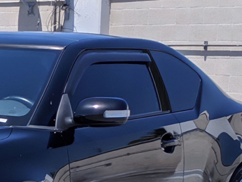 Rtrim™ Scion tC 2011-2016 Brushed Aluminum Black Pillar Post Trim