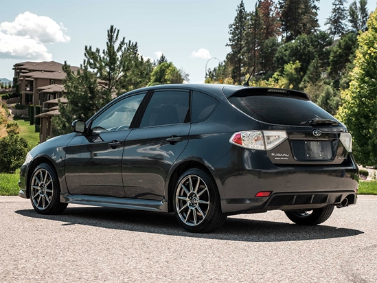 Subaru Impreza 2012-2016 Hatchback Brushed Aluminum Black Pillar Trim