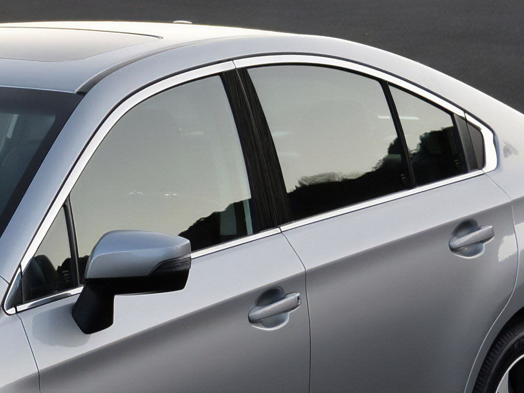 Rtrim™ Subaru Legacy 2010-2014 Brushed Aluminum Black Pillar Post Trim