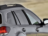 Subaru Outback 2010-2014 Brushed Aluminum Black Pillar Trim Diagram