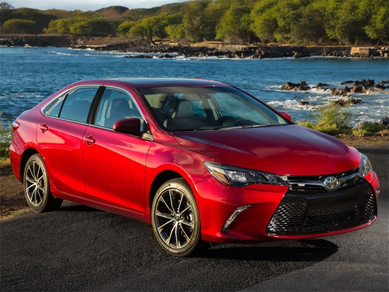 Toyota Camry 2015-2017 Brushed Aluminum Black Pillar Trim