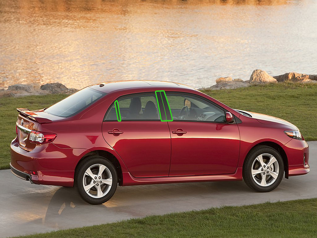 Toyota Corolla 2009-2013 Pillar Post Trim Installation Location