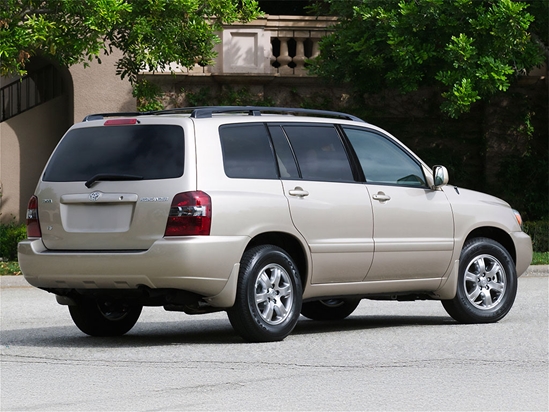 Toyota Highlander 2001-2007 Brushed Aluminum Black Pillar Trim