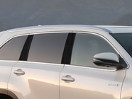 Toyota Highlander 2014-2019 Brushed Aluminum Black Pillar Trim Diagram