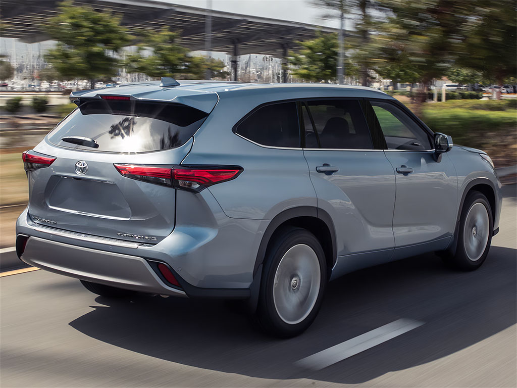 Toyota Highlander 2020-2024 Brushed Aluminum Black Pillar Trim