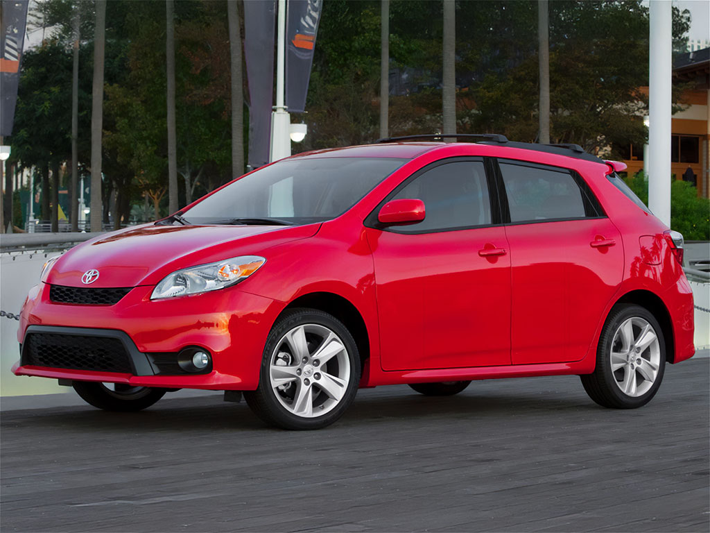 Toyota Matrix 2009-2013 Brushed Aluminum Black Pillar Trim