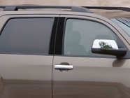 Toyota Sequoia 2008-2022 Brushed Aluminum Black Pillar Cover Diagram