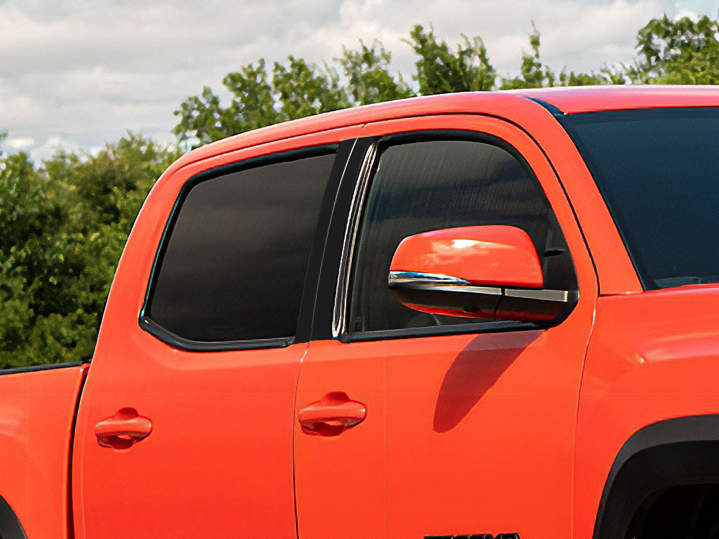 Toyota Tacoma 2016-2023 Matte Black Pillar Trim Diagram