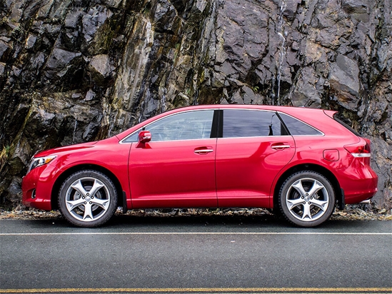 Toyota Venza 2009-2015 Brushed Aluminum Black Pillar Trim