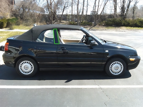 Volkswagen Cabrio 1995-2002 Pillar Post Trim Installation Location