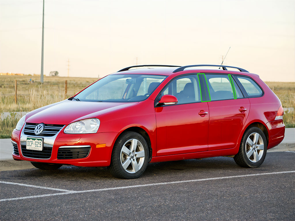 Volkswagen Jetta 2005.5-2009 Sedan Pillar Post Trim Installation Location