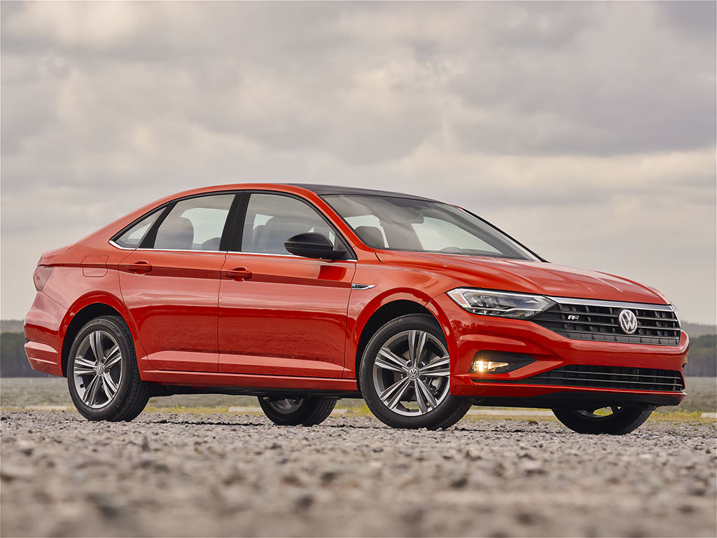 Volkswagen Jetta 2019-2024 Sedan Piano Black Pillar Trim