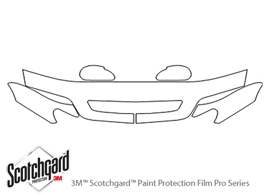 Acura CL 1997-1999 3M Clear Bra Hood Paint Protection Kit Diagram