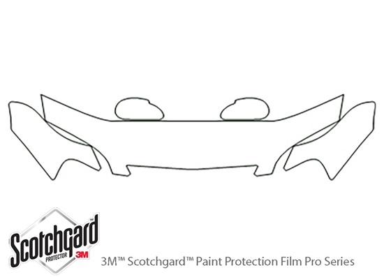 Acura CL 2002-2003 3M Clear Bra Hood Paint Protection Kit Diagram