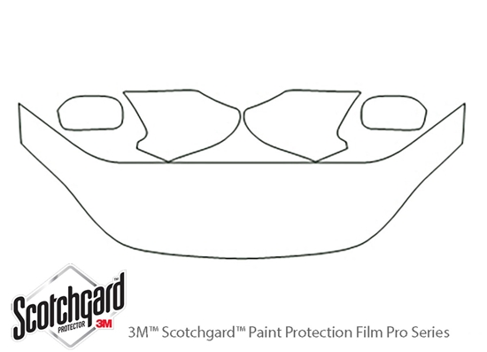 Acura EL 2001-2005 3M Clear Bra Hood Paint Protection Kit Diagram