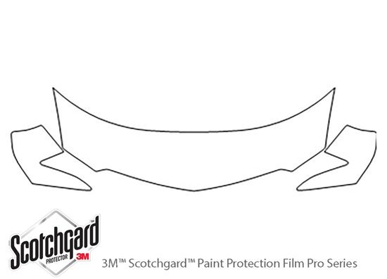 Acura ILX 2013-2015 3M Clear Bra Hood Paint Protection Kit Diagram