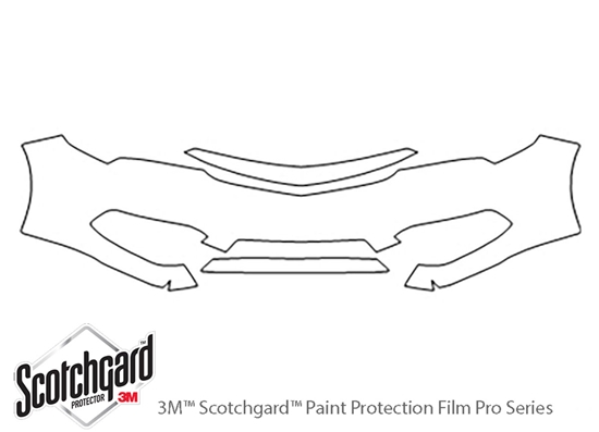 Acura ILX 2016-2018 3M Clear Bra Bumper Paint Protection Kit Diagram