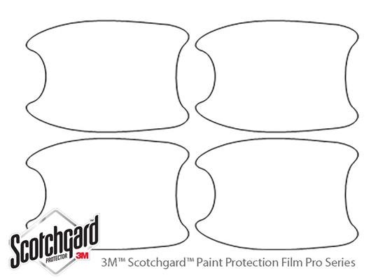 Acura ILX 2016-2018 3M Clear Bra Door Cup Paint Protection Kit Diagram