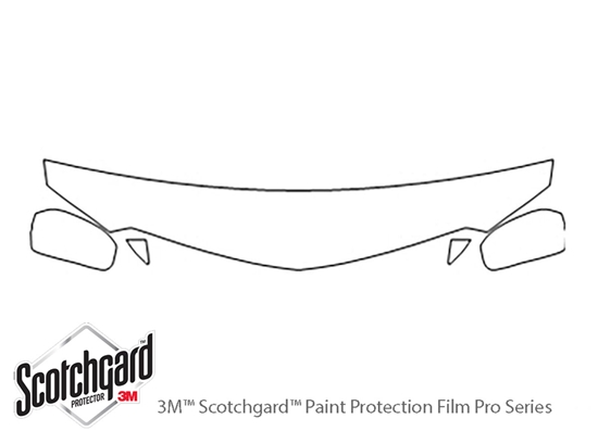 Acura ILX 2016-2018 3M Clear Bra Hood Paint Protection Kit Diagram