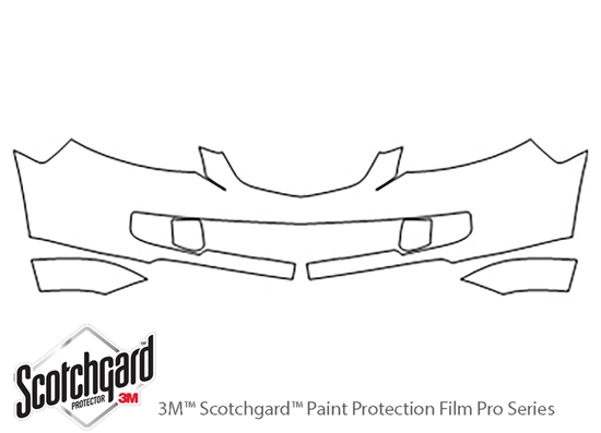 Acura MDX 2004-2006 3M Clear Bra Bumper Paint Protection Kit Diagram