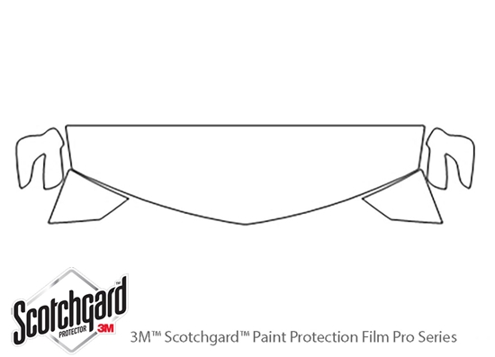 Acura MDX 2007-2013 3M Clear Bra Hood Paint Protection Kit Diagram