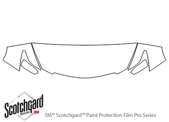 Acura MDX 2014-2016 3M Clear Bra Hood Paint Protection Kit Diagram