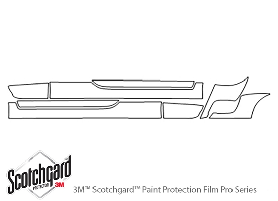 Acura NSX 2002-2005 3M Clear Bra Door Cup Paint Protection Kit Diagram