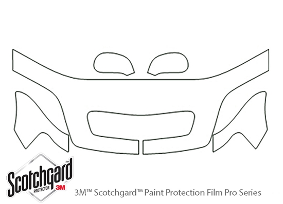 Acura RL 1999-2004 3M Clear Bra Hood Paint Protection Kit Diagram