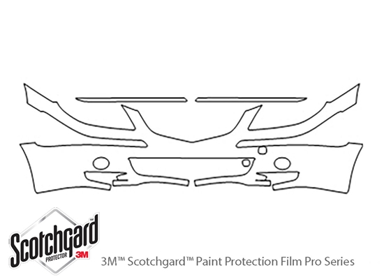 Acura RL 2005-2008 3M Clear Bra Bumper Paint Protection Kit Diagram