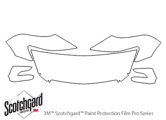 Acura RL 2005-2008 3M Clear Bra Hood Paint Protection Kit Diagram