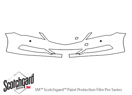 Acura RLX 2014-2016 3M Clear Bra Bumper Paint Protection Kit Diagram