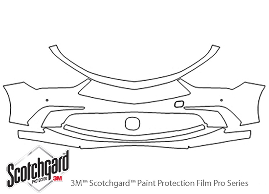 Acura RLX 2018-2020 3M Clear Bra Bumper Paint Protection Kit Diagram