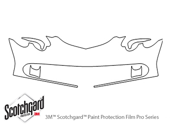 Acura RSX 2002-2004 3M Clear Bra Bumper Paint Protection Kit Diagram