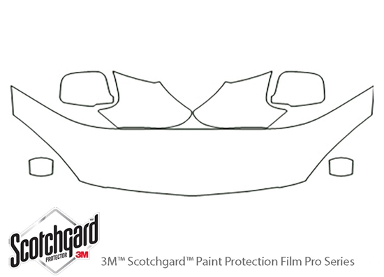 Acura RSX 2002-2004 3M Clear Bra Hood Paint Protection Kit Diagram