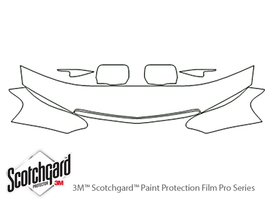 Acura TL 1999-2001 3M Clear Bra Hood Paint Protection Kit Diagram