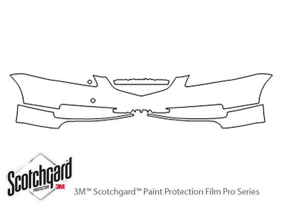 Acura TL 2004-2006 3M Clear Bra Bumper Paint Protection Kit Diagram