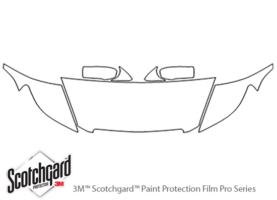 Acura TL 2004-2006 3M Clear Bra Hood Paint Protection Kit Diagram