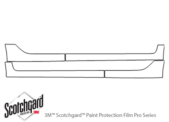 Acura TL 2007-2008 3M Clear Bra Door Cup Paint Protection Kit Diagram