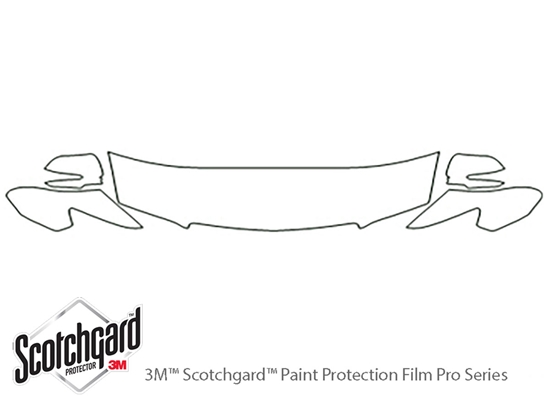 Acura TSX 2004-2005 3M Clear Bra Hood Paint Protection Kit Diagram