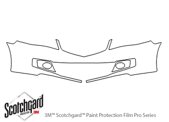 Acura TSX 2006-2008 3M Clear Bra Bumper Paint Protection Kit Diagram