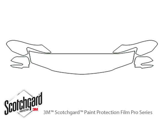 Acura TSX 2006-2008 3M Clear Bra Hood Paint Protection Kit Diagram