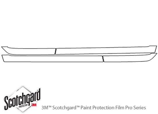 Acura TSX 2009-2010 3M Clear Bra Door Cup Paint Protection Kit Diagram